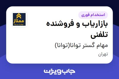  استخدام بازاریاب و فروشنده تلفنی در مهام گستر توانا(توانا)