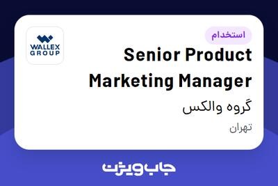 استخدام Senior Product Marketing Manager در گروه والکس