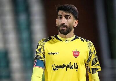  واکنش خاص بیرانوند به گل تراکتور مقابل پرسپولیس/ عکس