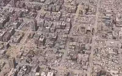 تصاویر هوایی آخرالزمانی از غزه