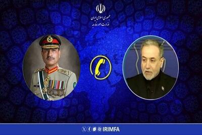  گفتگوی تلفنی عراقچی و فرمانده ارتش پاکستان