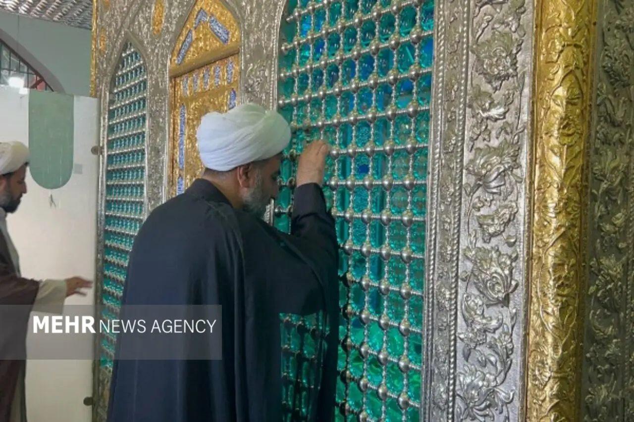 حضور معاون سازمان تبلیغات اسلامی در آستان مقدس امامزاده سیدعباس(ع)