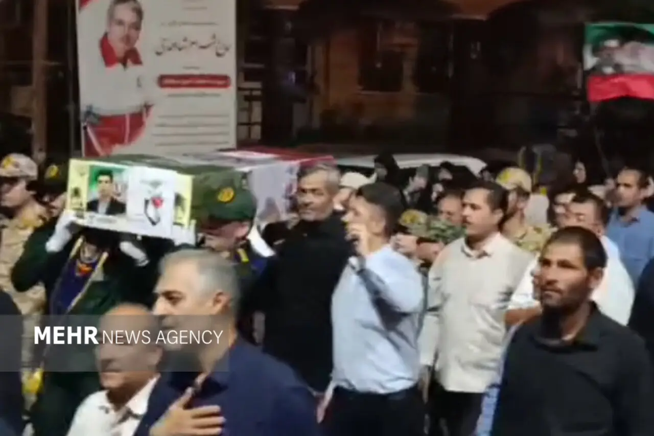  تشییع پیکر مطهر شهید والامقام اکبر بابازاده  در تجمع شبانه بیله سوار