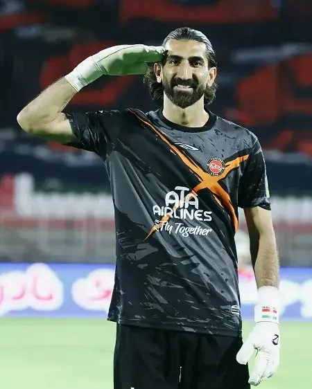 سلام نظامی بیرانوند پس از شکست پرسپولیس از تراکتور (+عکس)