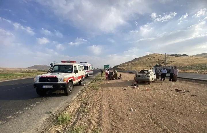 ۷ مصدوم و یک کشته در تصادف محور شاهین دژ - میاندوآب