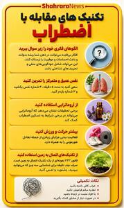  اینفوگرافی| تکنیک‌های مقابله با اضطراب