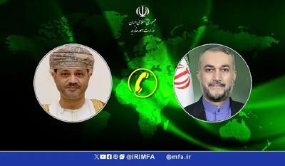  گفتگوی تلفنی وزرای خارجه ایران و عمان درباره غزه