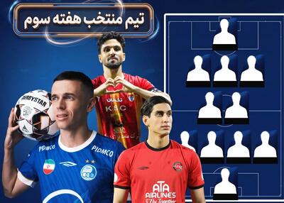  تیم منتخب هفته سوم لیگ برتر