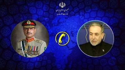 گفتوگوی تلفنی وزیر امور خارجه کشورمان با فرمانده ارتش پاکستان