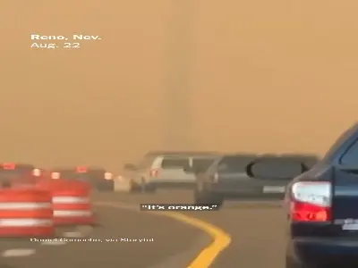 تصاویر آخرالزمانی از آتشسوزی در نوادای آمریکا | آخرین خبر