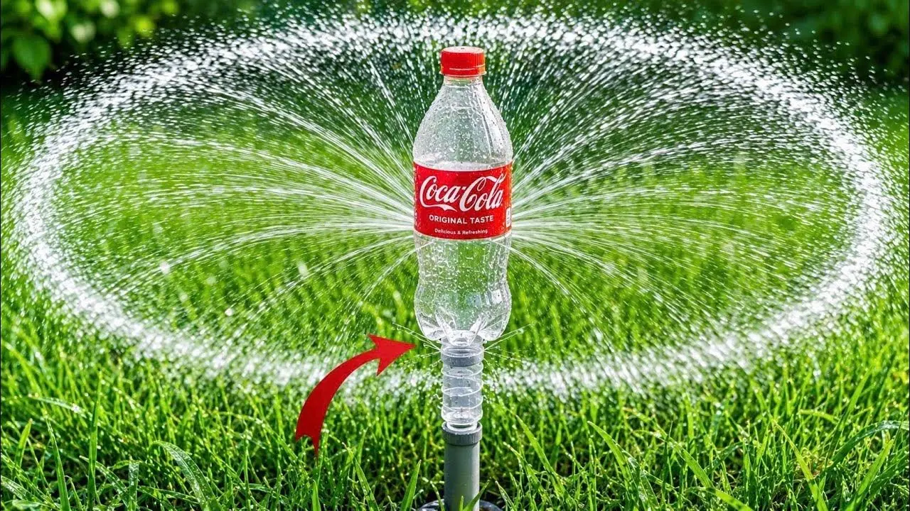 نحوه ساخت آبپاش برای آبیاری درختان و گل ها فقط با بطری پلاستیکی