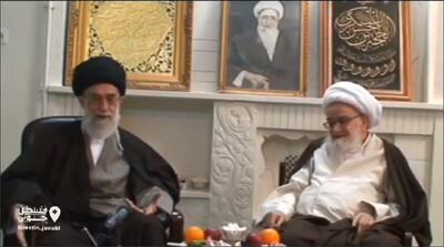  فیلم کمتر دیده شده از حضور شهید خامنه‌ای در منزل روحانی معروف | ویدئو