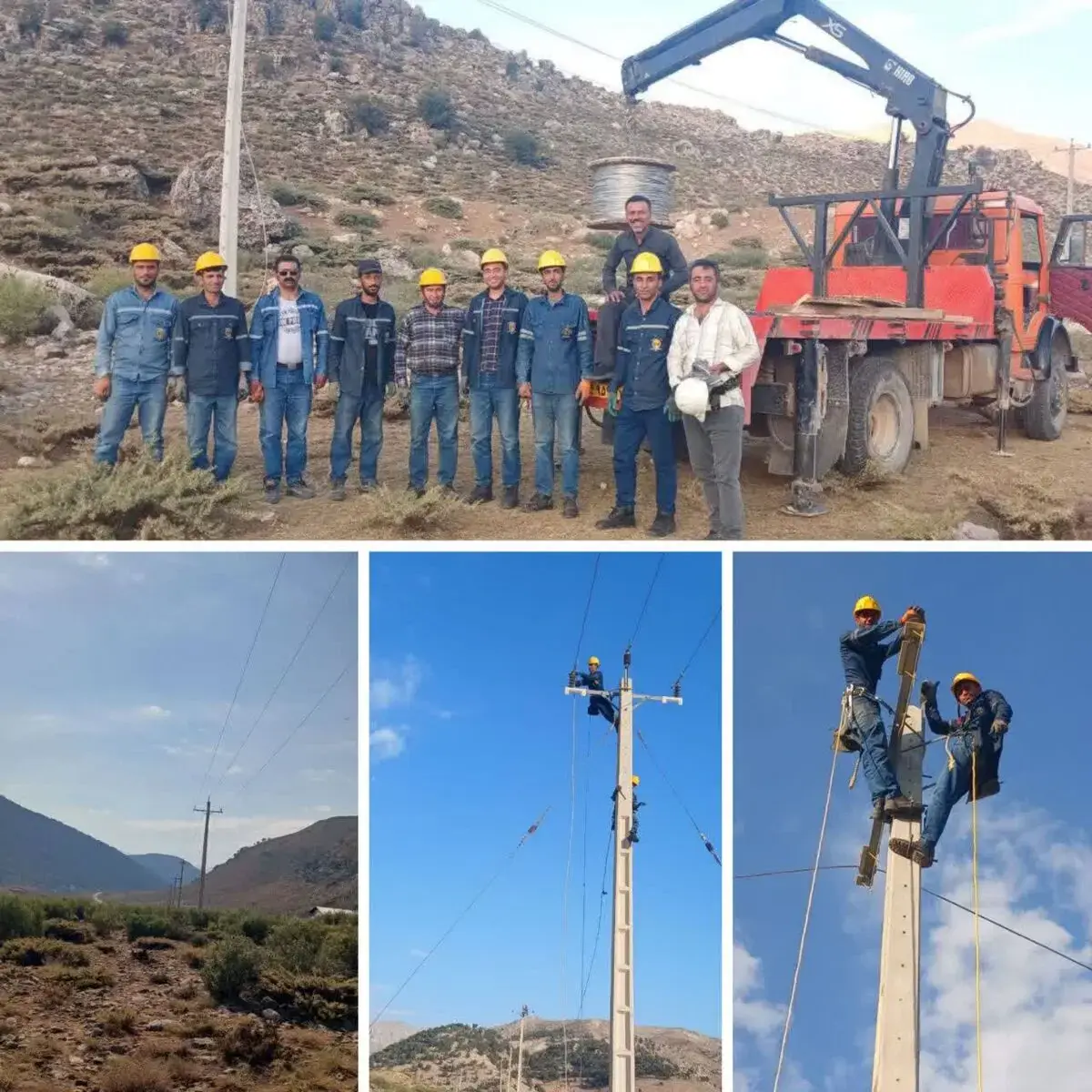  بازسازی ۱۹ ساعته شبکه برق سرقت شده در لبد بازفت؛ برقراری برق ۴ روستا با ۱۳۰ خانوار