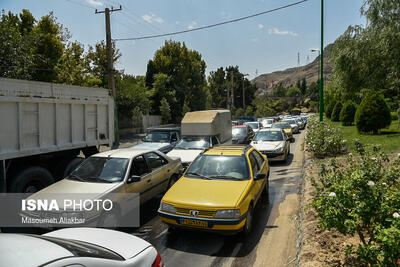 ترافیک سنگین در جاده چالوس، تهران ـ شمال و هراز