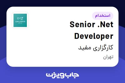  استخدام Senior .Net Developer در کارگزاری مفید