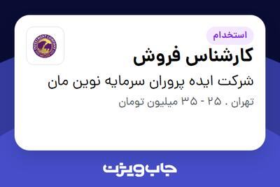 استخدام کارشناس فروش در شرکت ایده پروران سرمایه نوین مان