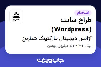 استخدام طراح سایت (Wordpress) در آژانس دیجیتال مارکتینگ شطرنج