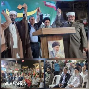 همزمان با هفته دولت و هفته وحدت و با حضور مهمان ویژه از کشور عراق :رضوانشهر یکصدا پای وحدت و بیعت با رهبری ایستاد