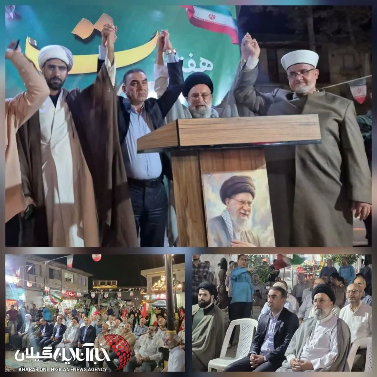 همزمان با هفته دولت و هفته وحدت و با حضور مهمان ویژه از کشور عراق :رضوانشهر یکصدا پای وحدت و بیعت با رهبری ایستاد