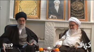 فیلم کمتر دیده شده از حضور شهید خامنهای در منزل روحانی معروف | ویدئو - مجله اینترنتی کولاک