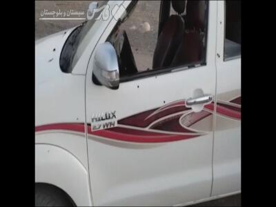 فیلم/ تصویری از خودروی مرزبان شهید در محور میرجاوه_زاهدان | آخرین خبر