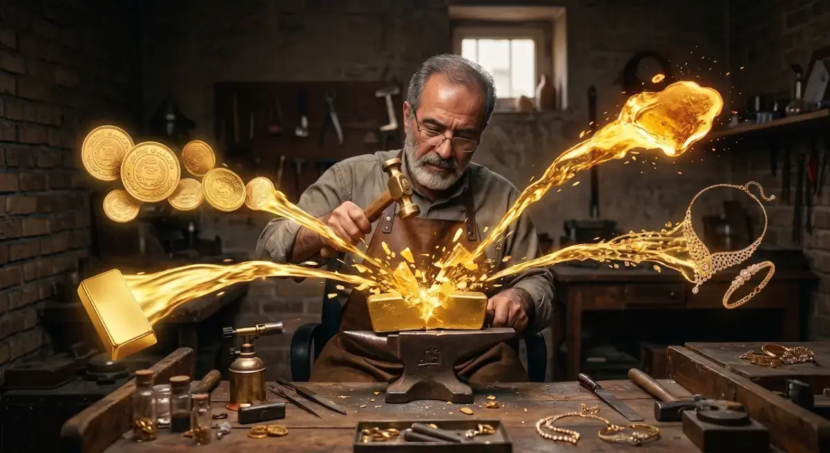 از هر 100 میلیون، چقدرش واقعاً طلا میشود؟ راهنمای خرید طلا با اجرت کم