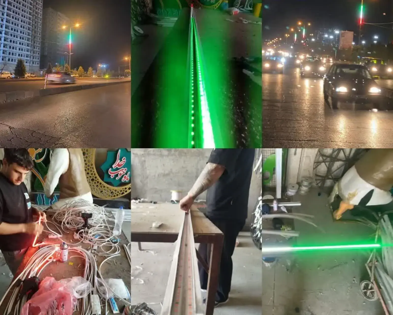 درخشش جلوههای بصری در معابر مهرگان/ ساخت و احیای ۱۶۰ المان نوری پرچمی و چراغ تزئینی با تکیه بر توان و ظرفیت فنی بومی