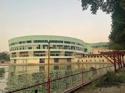 شیرجه اسیدی داریوش اقبالی به داخل دریاچه پارک ارم