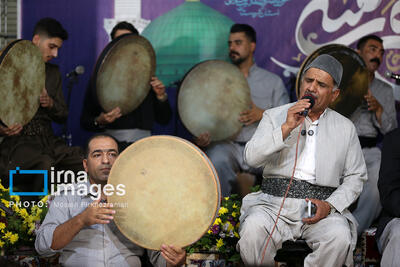 مراسم مولودی خوانی در سنندج