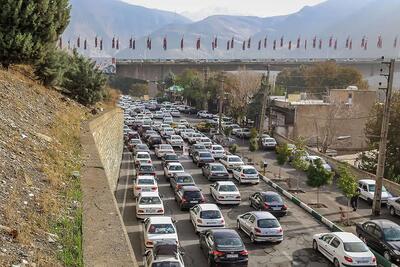 ترافیک در محورهای چالوس و هراز سنگین است