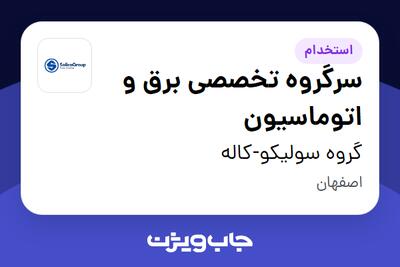  استخدام سرگروه تخصصی برق و اتوماسیون - آقا در گروه سولیکو-کاله
