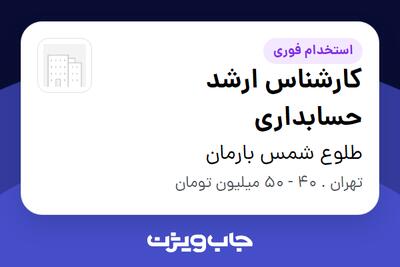  استخدام کارشناس ارشد حسابداری - آقا در طلوع شمس بارمان