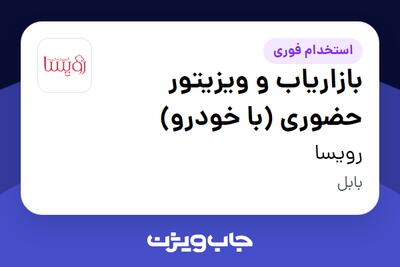  استخدام بازاریاب و ویزیتور حضوری (با خودرو) در رویسا