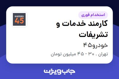 استخدام کارمند خدمات و تشریفات در خودرو45