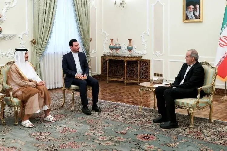 عکس/ دیدار نخست وزیر و وزیر امور خارجه قطر با رئیس جمهور