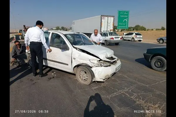 تصادف تیبا و پژو ۲۰۶ در محور کرمانشاه–ماهیدشت ۲ مصدوم داشت
