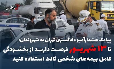  تا  ۱۳ شهریور  فرصت دارید از بخشودگی کامل بیمه‌های شخص ثالث استفاده کنید