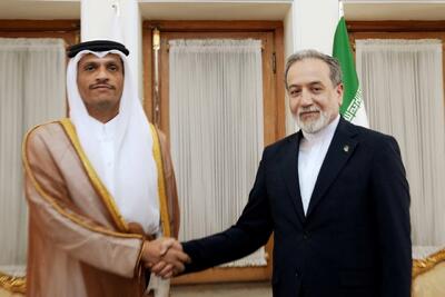  دیدار نخست‌وزیر قطر با عراقچی در تهران + عکس و ویدیو