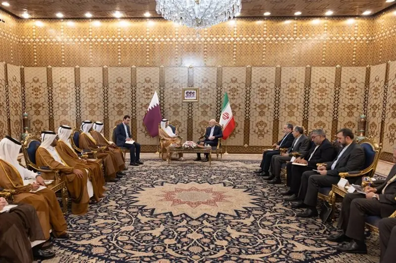  دیدار وزیر خارجه قطر با قالیباف - تسنیم