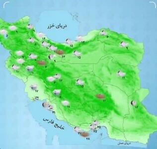  پیش بینی آب و هوای تهران ۵ شهریور