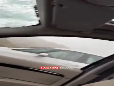  خورد شدن شیشه خودروها بر اثر تگرگ شدید در فرانسه  | آخرین خبر