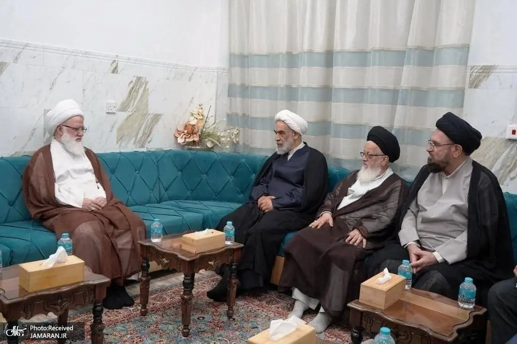 دیدار مسئول روابط بینالملل دفتر مقام معظم رهبری با آیتاللهالعظمی یعقوبی/ پیام تشکر رهبر معظم انقلاب از مراجع تقلید نجف اشرف و عموم ملت عراق ابلاغ شد