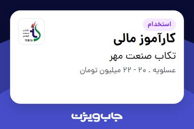  استخدام کارآموز مالی در تکاب صنعت مهر