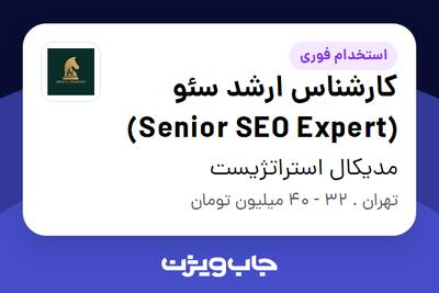 استخدام کارشناس ارشد سئو (Senior SEO Expert) در مدیکال استراتژیست