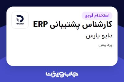استخدام کارشناس پشتیبانی ERP در دایو پارس