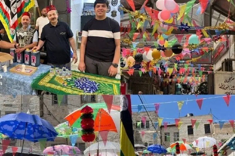  جشن میلاد پیامبر(ص) در فلسطین و یمن/ شادی کودکان غزه زیر سقف چادرها - تسنیم