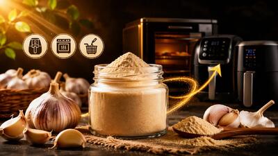  طرز تهیه پودر سیر خانگی عالی با هواپز، فر و سرخ کن بدون روغن