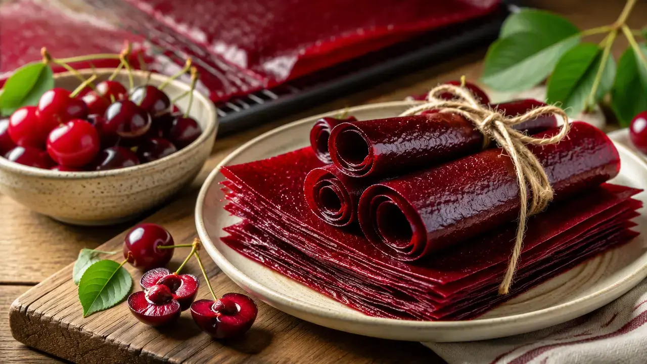  طرز تهیه لواشک گیلاس و آلبالوی خانگی خوشمزه و ملس به روش ساده