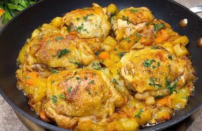  طرز پخت یک شام خوشمزه و لذیذ با 5 عدد ران مرغ