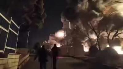 تصاویر منتشرنشده از لحظات حمله به انبارهای نفت تهران +فیلم